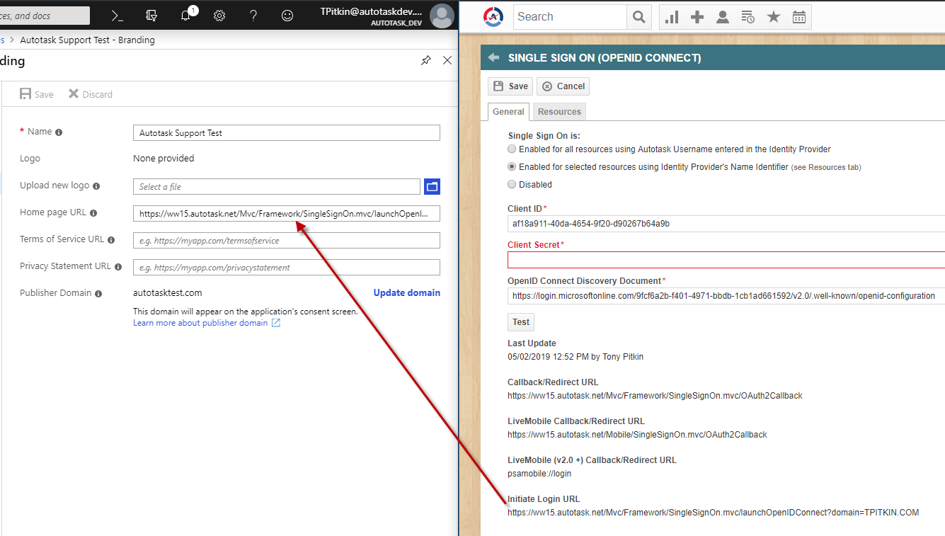 Configure Single Sign On for Azure AD